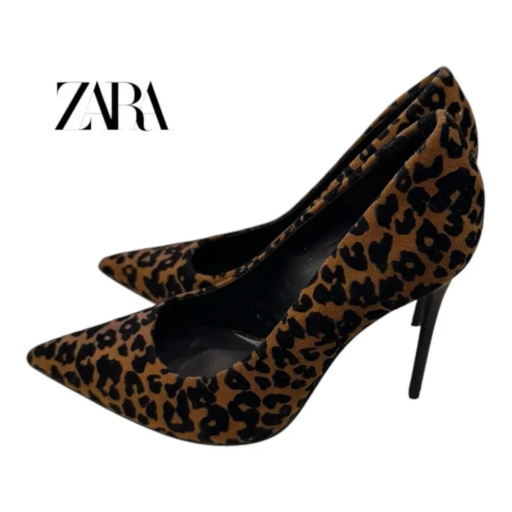 Zara Women’s Leopard Print Stiletto Heels Pumps 36